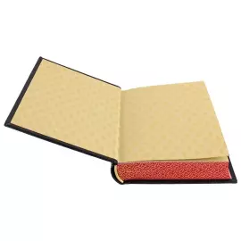 The leather-bound book "The Holy Gospel"